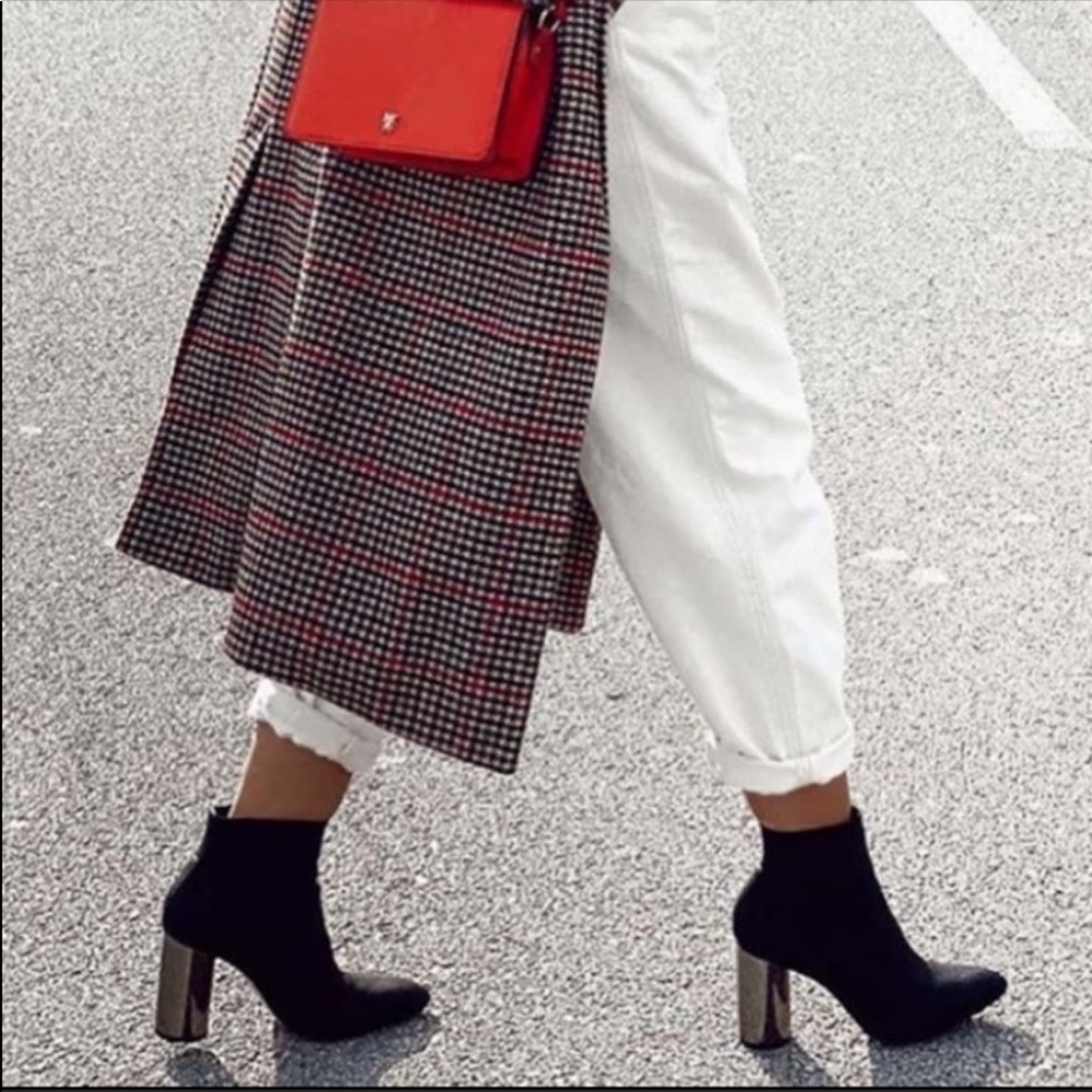 Zara metallic heels ankles boots bloggers favorite